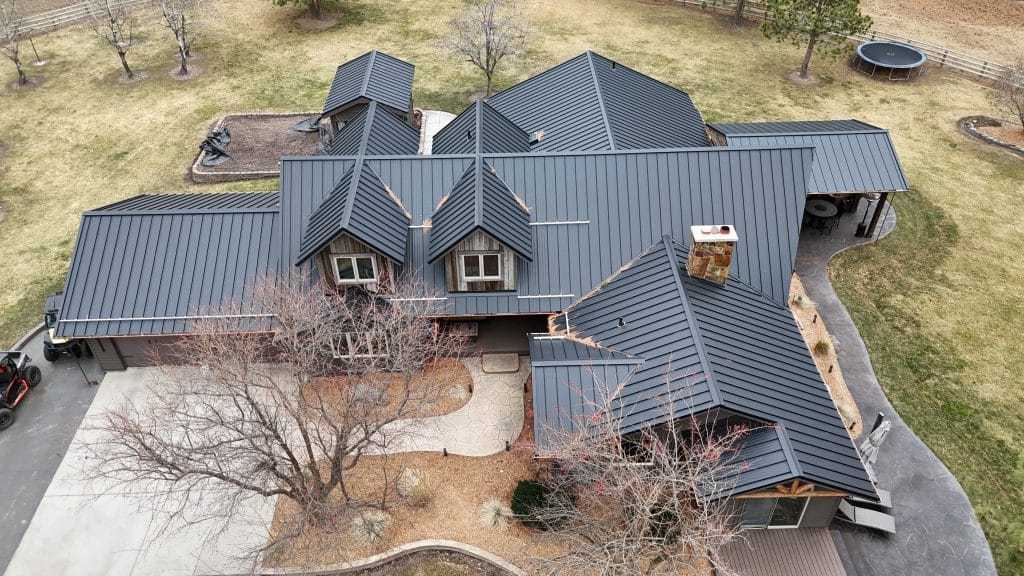 Beautiful standing seam roofing that has recently been installed